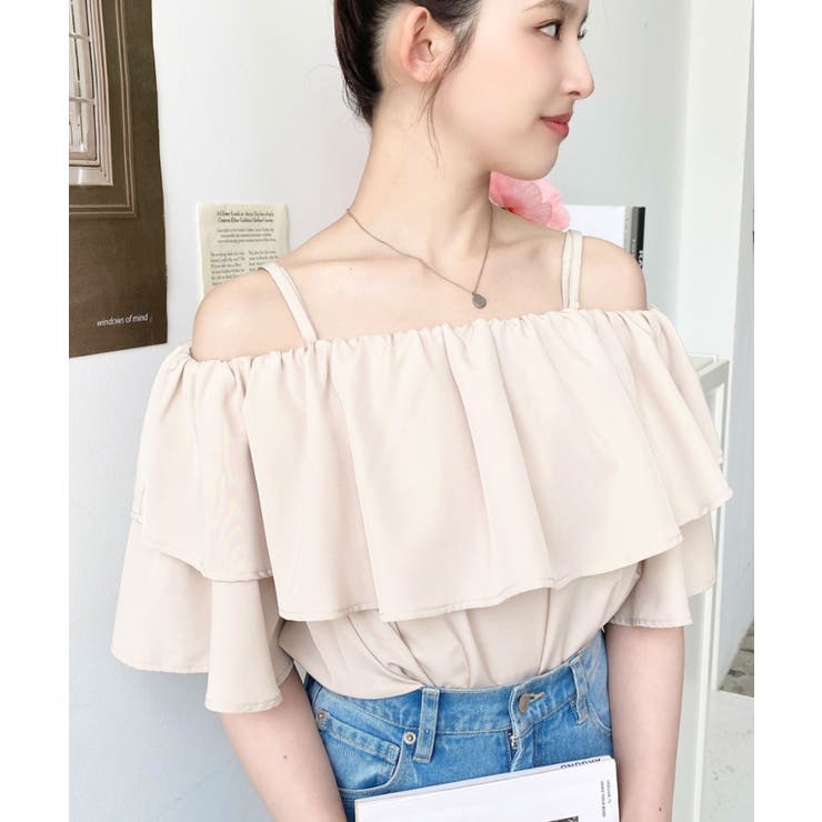 2WAYオフショルフリルブラウス | moment+ | 詳細画像10 