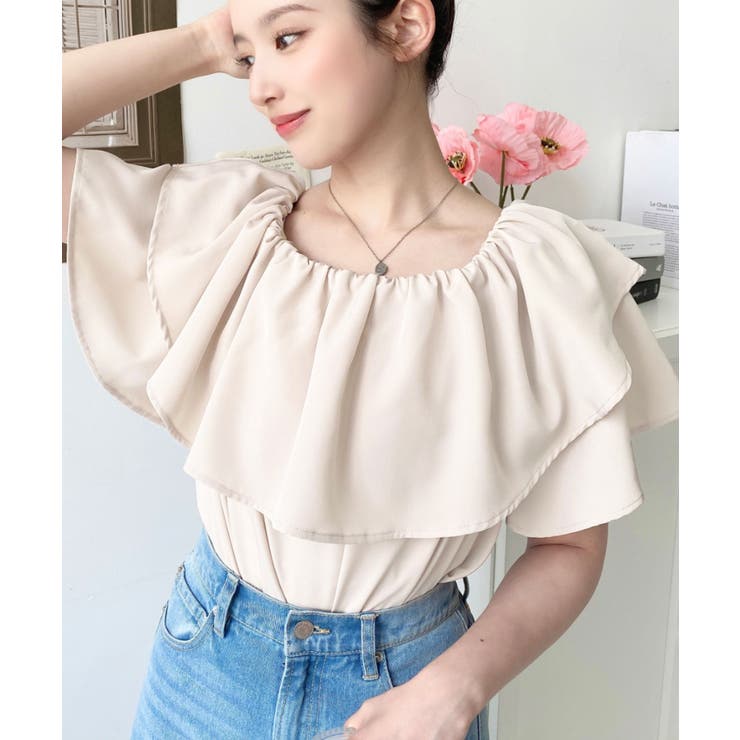 2WAYオフショルフリルブラウス | moment+ | 詳細画像11 