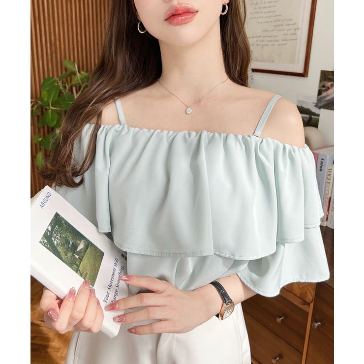 2WAYオフショルフリルブラウス | moment+ | 詳細画像15 