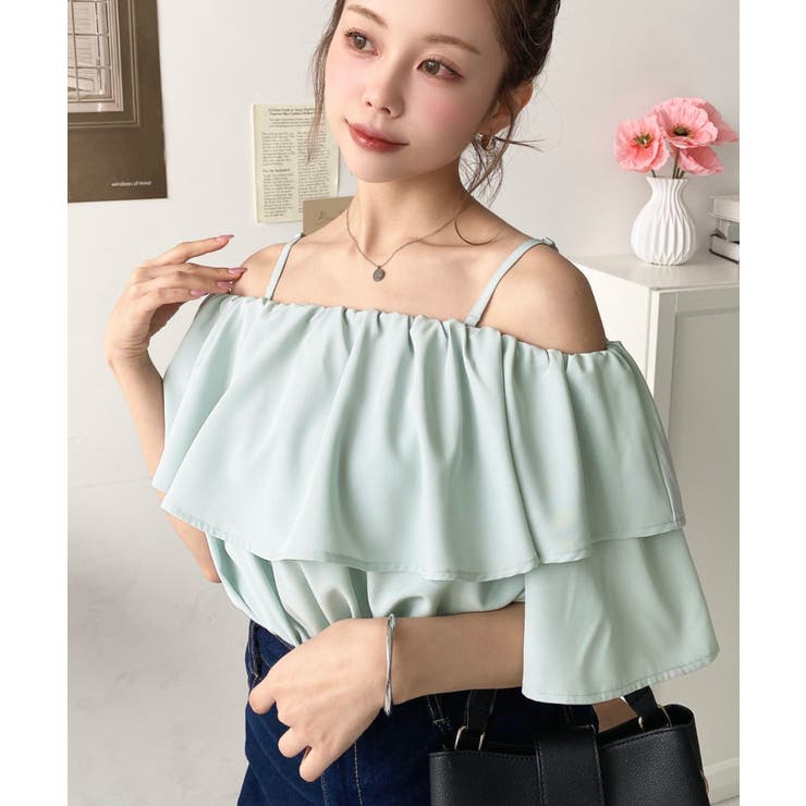 2WAYオフショルフリルブラウス | moment+ | 詳細画像19 