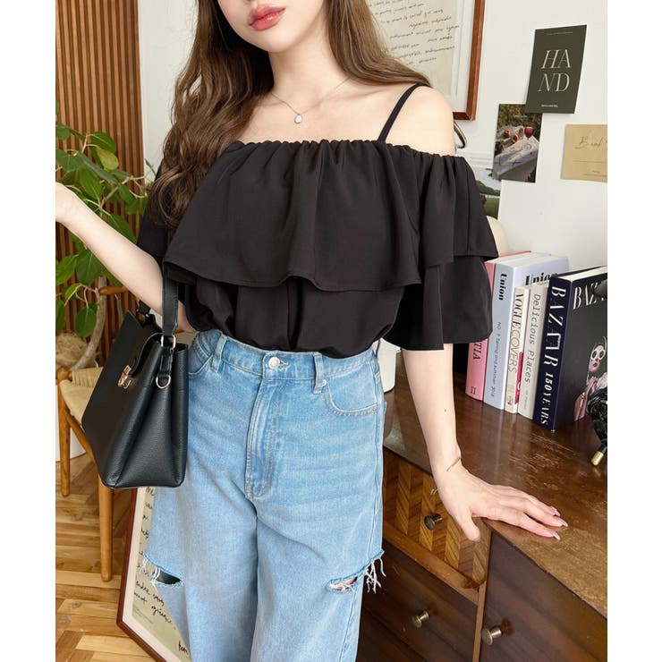 2WAYオフショルフリルブラウス | moment+ | 詳細画像21 