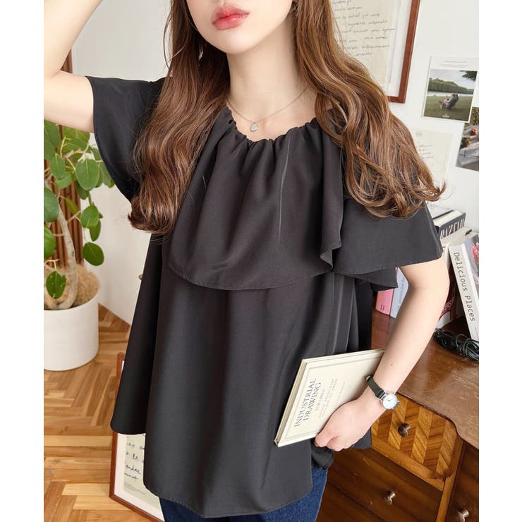 2WAYオフショルフリルブラウス | moment+ | 詳細画像23 