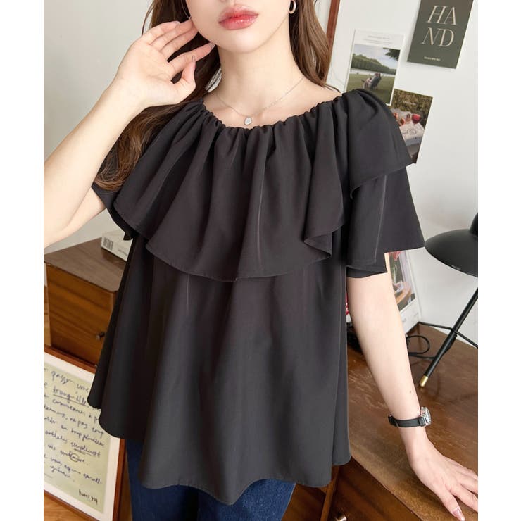 2WAYオフショルフリルブラウス | moment+ | 詳細画像24 