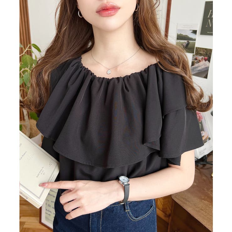 2WAYオフショルフリルブラウス | moment+ | 詳細画像25 