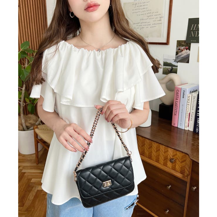 2WAYオフショルフリルブラウス | moment+ | 詳細画像4 