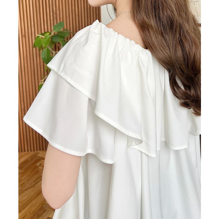 2WAYオフショルフリルブラウス | moment+ | 詳細画像9 