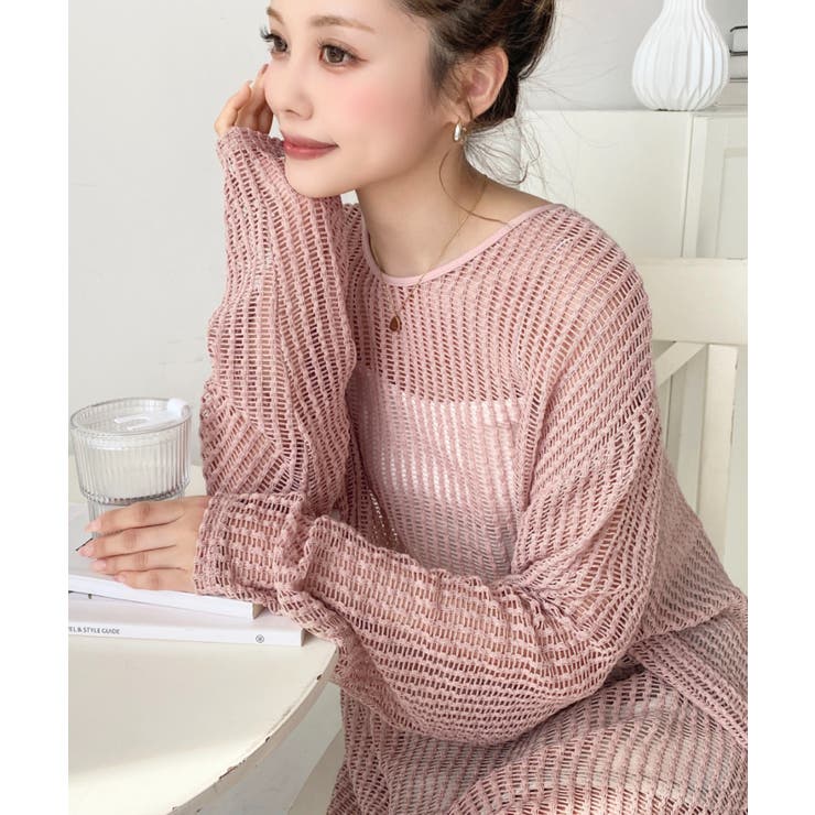 前後2WAYストライプメッシュショート丈(45cm)＆レギュラー丈(68cm)リ… | moment+ | 詳細画像32 