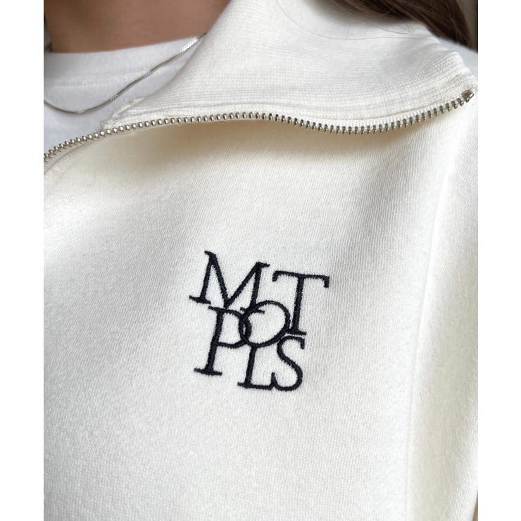 裏起毛ワンポイント刺繍ハーフジップスウェット | moment+ | 詳細画像8 