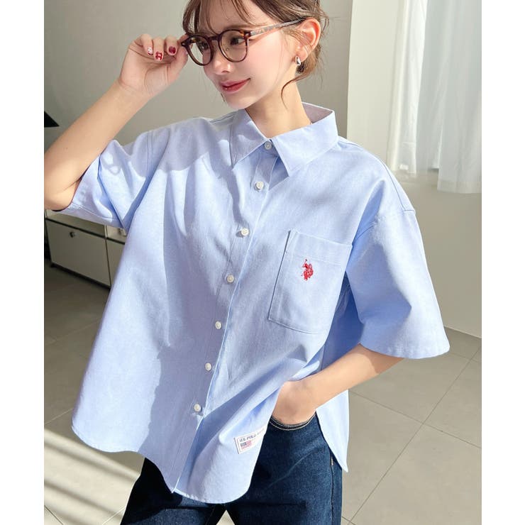U.S.POLO ASSN.ワンポイント刺繍半袖オックスシャツ | moment+ | 詳細画像22 