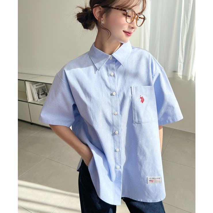 U.S.POLO ASSN.ワンポイント刺繍半袖オックスシャツ | moment+ | 詳細画像23 