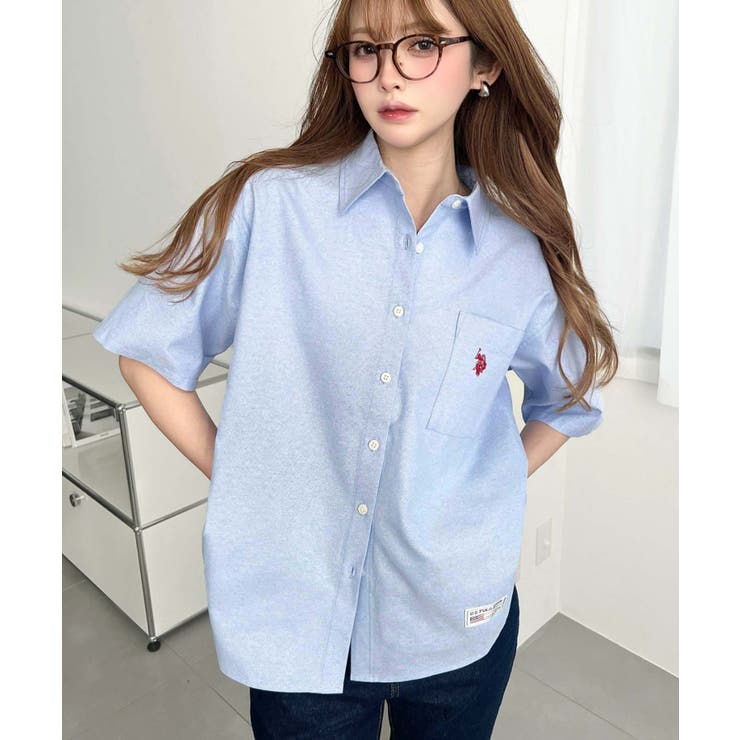 U.S.POLO ASSN.ワンポイント刺繍半袖オックスシャツ | moment+ | 詳細画像29 