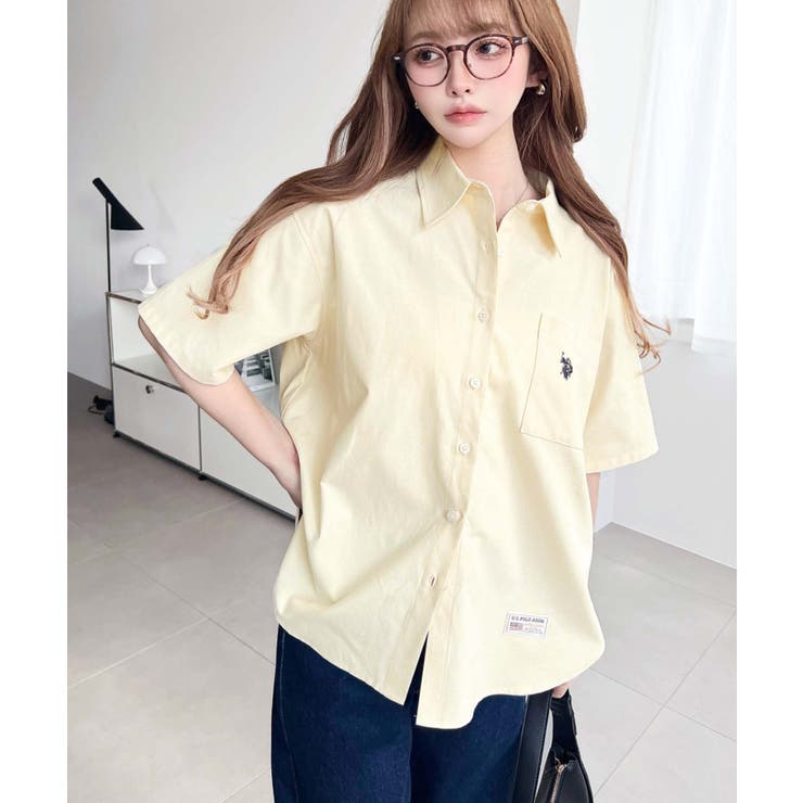 U.S.POLO ASSN.ワンポイント刺繍半袖オックスシャツ | moment+ | 詳細画像39 