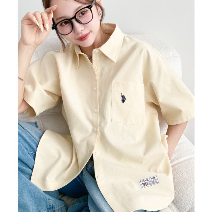 U.S.POLO ASSN.ワンポイント刺繍半袖オックスシャツ | moment+ | 詳細画像40 