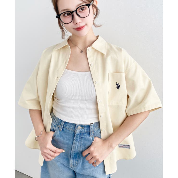 U.S.POLO ASSN.ワンポイント刺繍半袖オックスシャツ | moment+ | 詳細画像42 