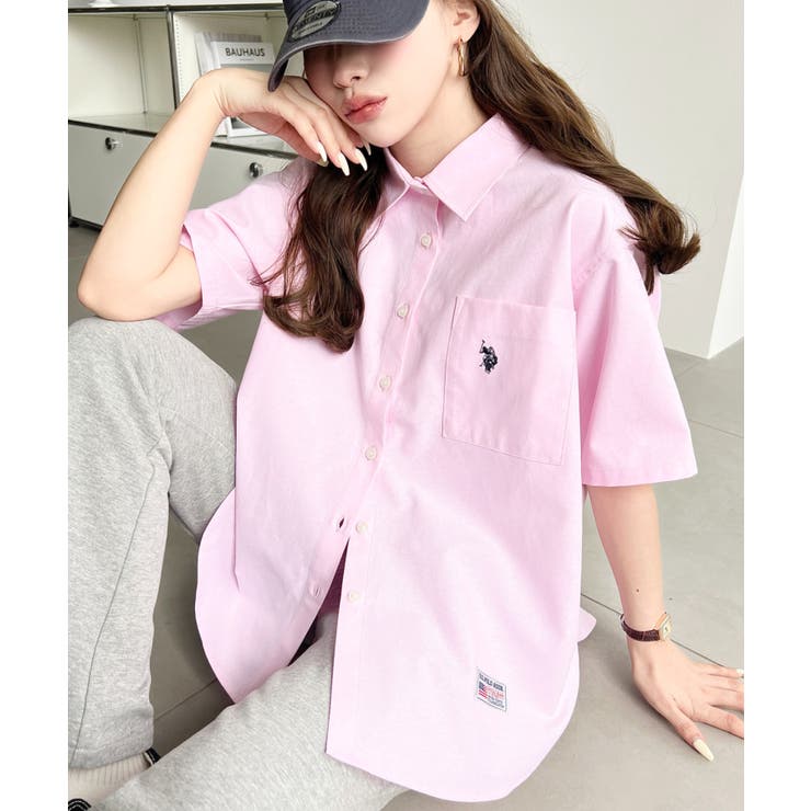 U.S.POLO ASSN.ワンポイント刺繍半袖オックスシャツ | moment+ | 詳細画像45 