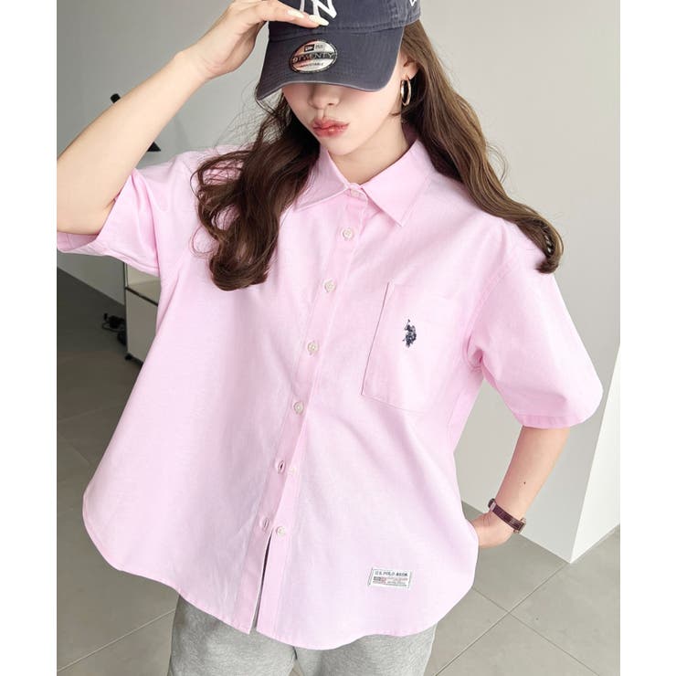 U.S.POLO ASSN.ワンポイント刺繍半袖オックスシャツ | moment+ | 詳細画像46 