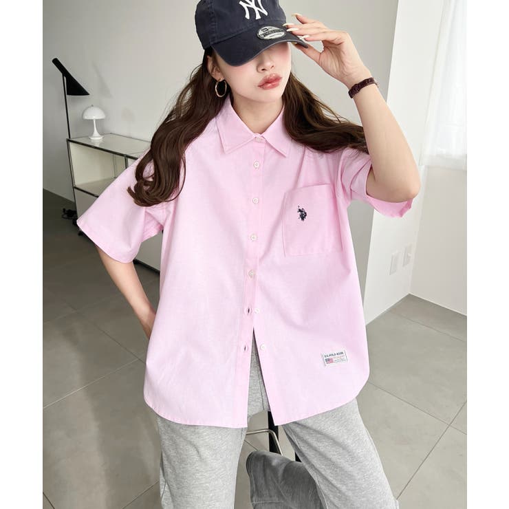 U.S.POLO ASSN.ワンポイント刺繍半袖オックスシャツ | moment+ | 詳細画像47 
