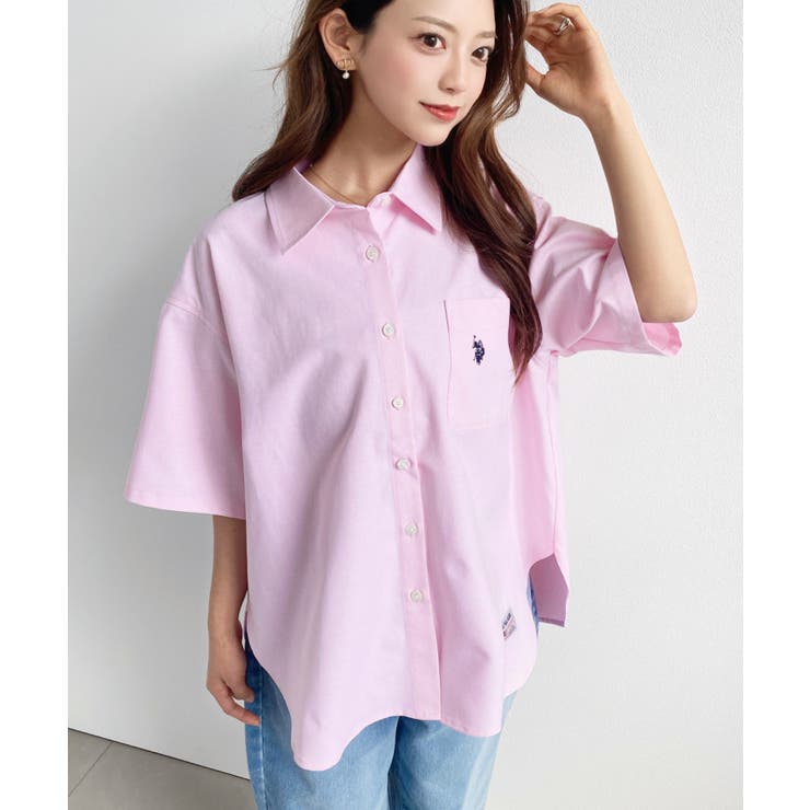 U.S.POLO ASSN.ワンポイント刺繍半袖オックスシャツ | moment+ | 詳細画像48 