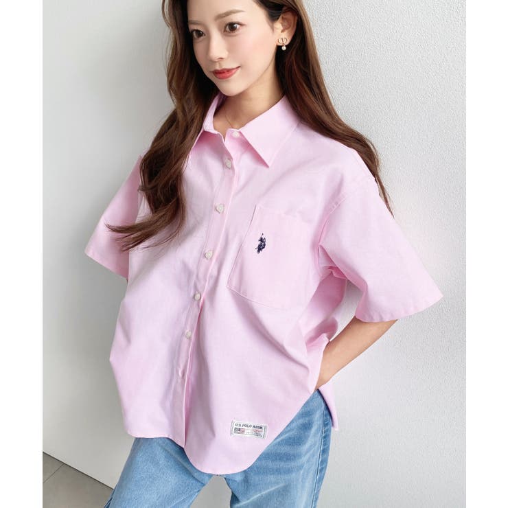 U.S.POLO ASSN.ワンポイント刺繍半袖オックスシャツ | moment+ | 詳細画像49 