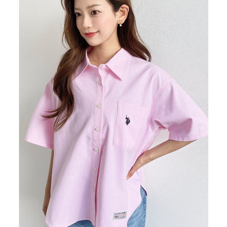 U.S.POLO ASSN.ワンポイント刺繍半袖オックスシャツ | moment+ | 詳細画像50 