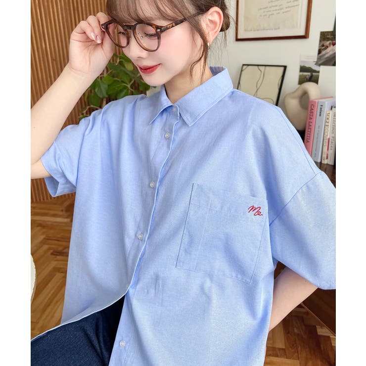 一目惚れ【boohoo】オープンステッチ ニット 半袖シャツ JULLIN】 loose open collar stitch shirt / ルーズオープン