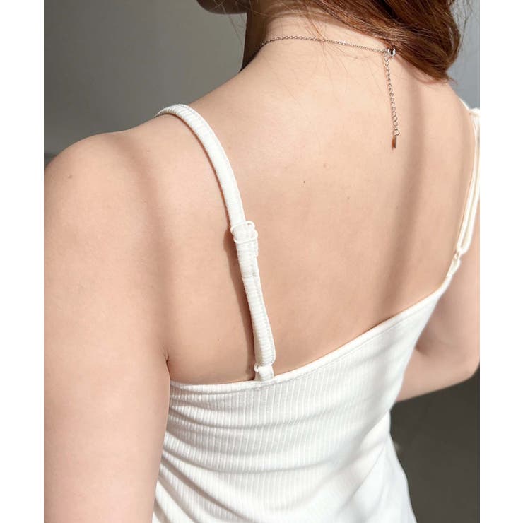 カップ付きテレコリブスクエアキャミソール | moment+ | 詳細画像10 