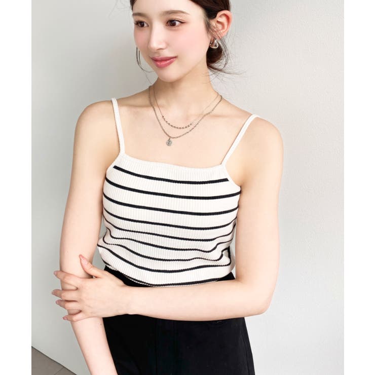 カップ付きテレコリブスクエアキャミソール | moment+ | 詳細画像29 