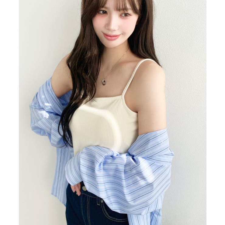 カップ付きテレコリブスクエアキャミソール | moment+ | 詳細画像33 