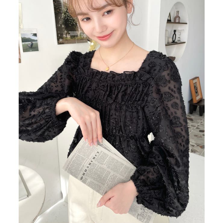 極美品24ss✨ マメクロゴウチ シャーリングジャージジャガードトップ 青 M 極美品24ss✨ マメクロゴウチ シャーリングジャージジャガード