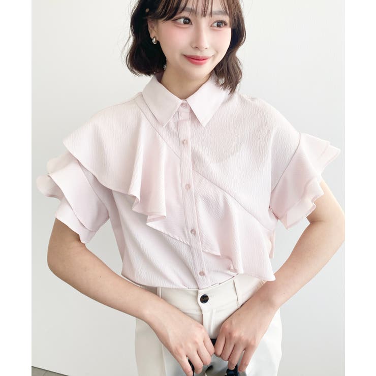 半袖フリルブラウス クレーププリーツ | moment+ | 詳細画像28 