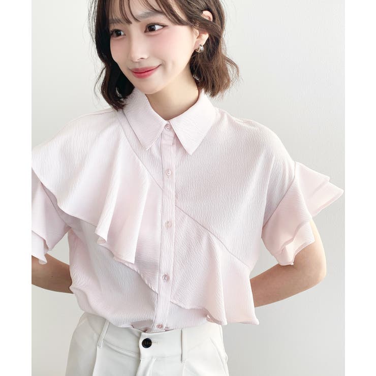 半袖フリルブラウス クレーププリーツ | moment+ | 詳細画像31 