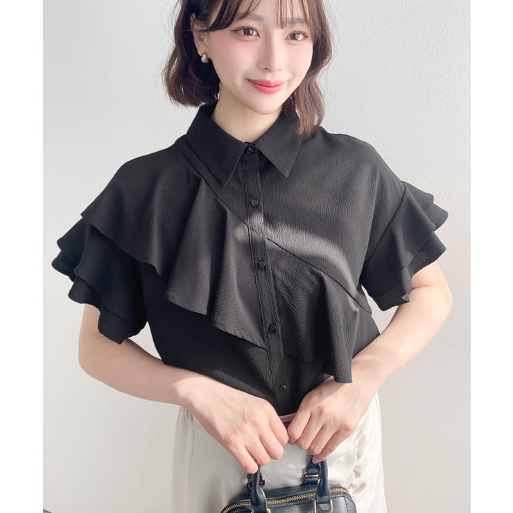 半袖フリルブラウス クレーププリーツ | moment+ | 詳細画像32 