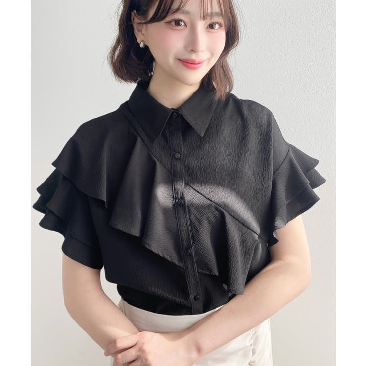 半袖フリルブラウス クレーププリーツ | moment+ | 詳細画像33 