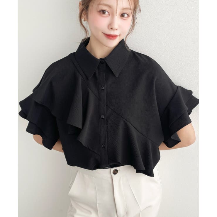 半袖フリルブラウス クレーププリーツ | moment+ | 詳細画像37 