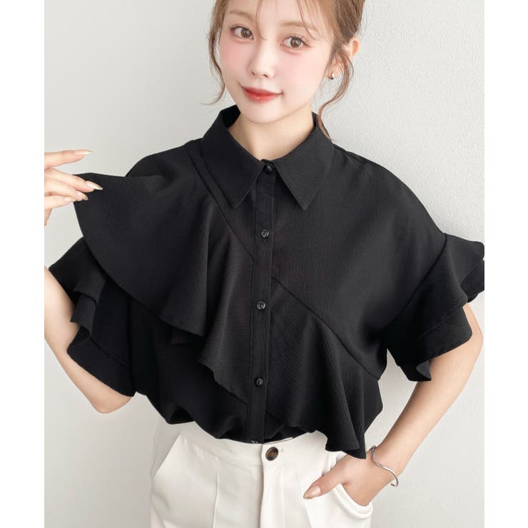 半袖フリルブラウス クレーププリーツ | moment+ | 詳細画像38 