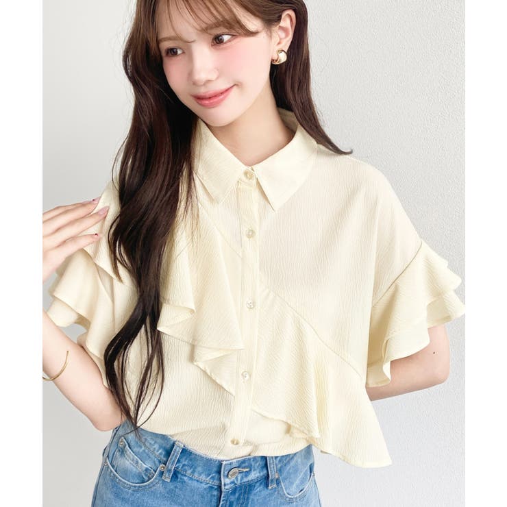 半袖フリルブラウス クレーププリーツ | moment+ | 詳細画像40 