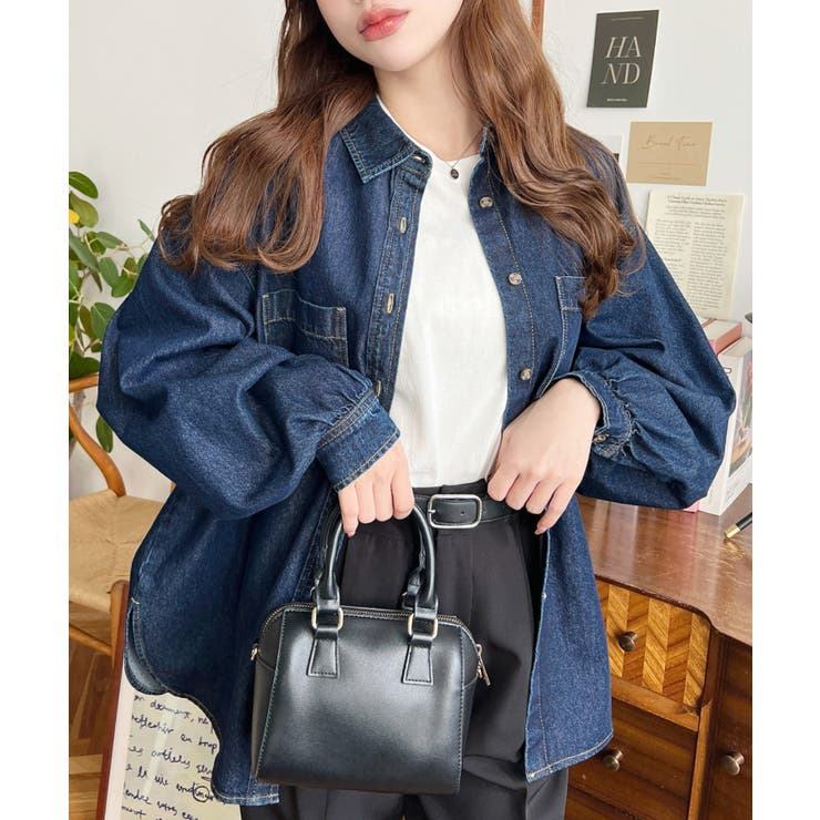 ライトオンスデニムWポケット長袖オーバーシャツ | moment+ | 詳細画像16 