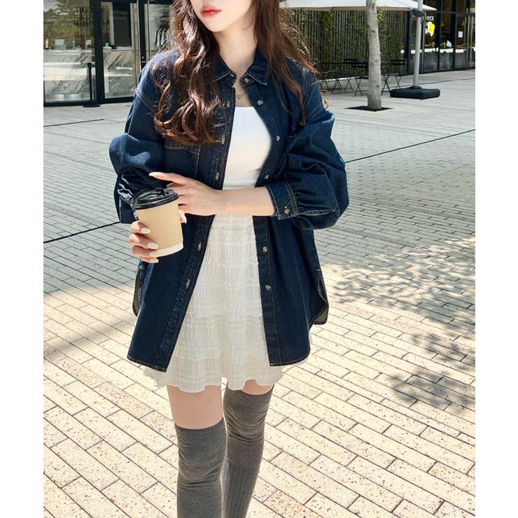 ライトオンスデニムWポケット長袖オーバーシャツ | moment+ | 詳細画像19 