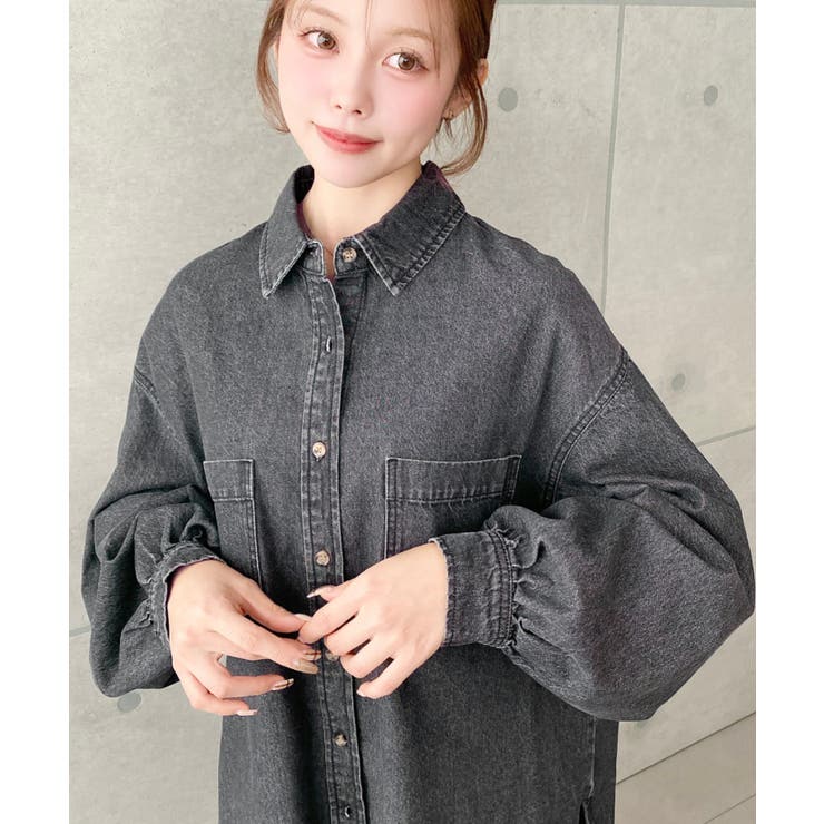 ライトオンスデニムWポケット長袖オーバーシャツ | moment+ | 詳細画像27 