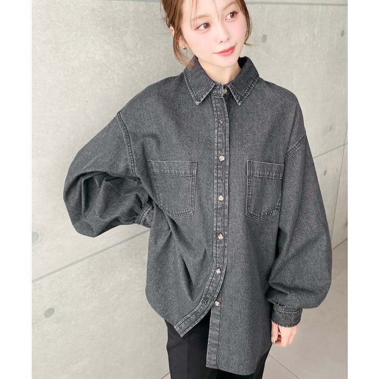 ライトオンスデニムWポケット長袖オーバーシャツ | moment+ | 詳細画像28 