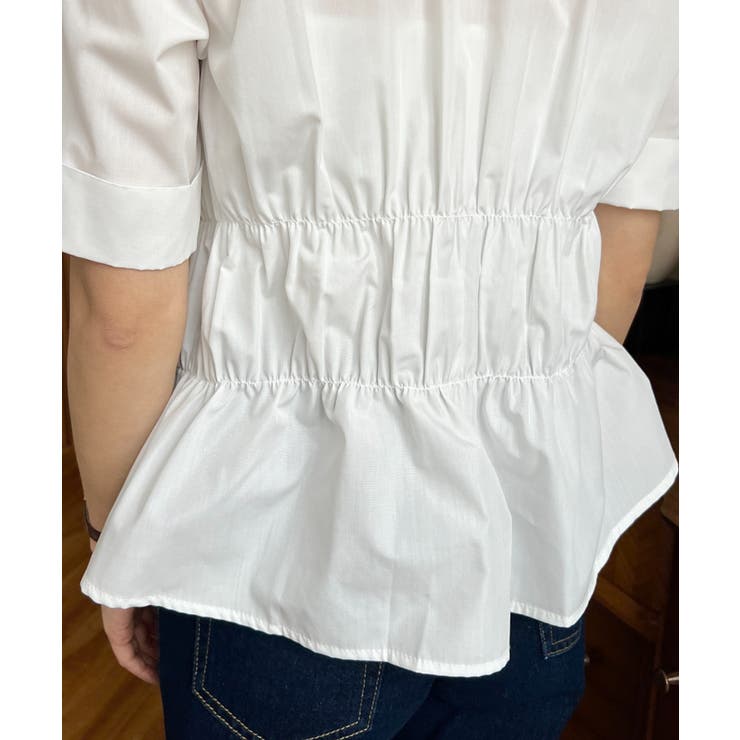 TCブロードシャーリングビスチェデザインブラウス | moment+ | 詳細画像15 