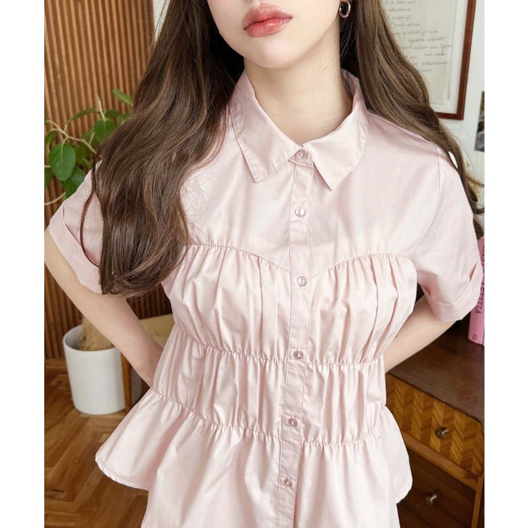 TCブロードシャーリングビスチェデザインブラウス | moment+ | 詳細画像16 