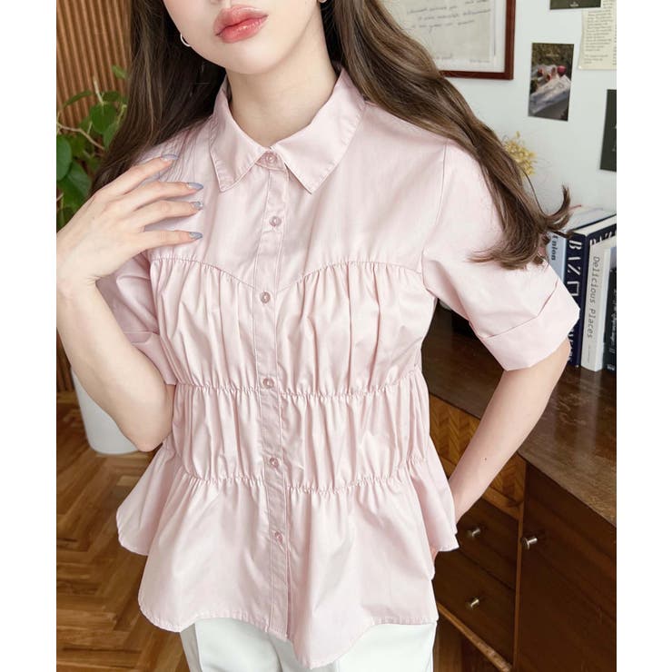 TCブロードシャーリングビスチェデザインブラウス | moment+ | 詳細画像17 