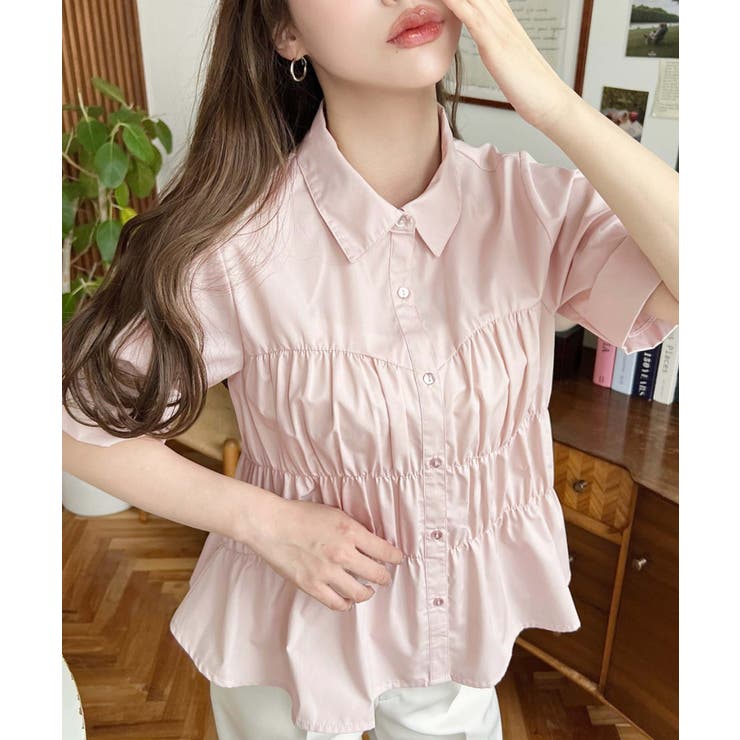 TCブロードシャーリングビスチェデザインブラウス | moment+ | 詳細画像18 