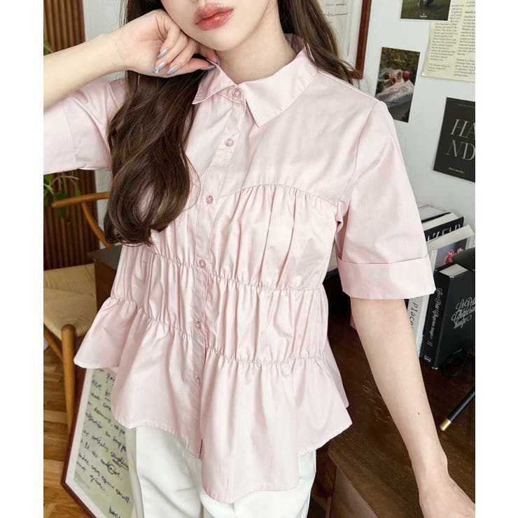 TCブロードシャーリングビスチェデザインブラウス | moment+ | 詳細画像19 