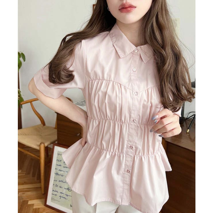 TCブロードシャーリングビスチェデザインブラウス | moment+ | 詳細画像20 