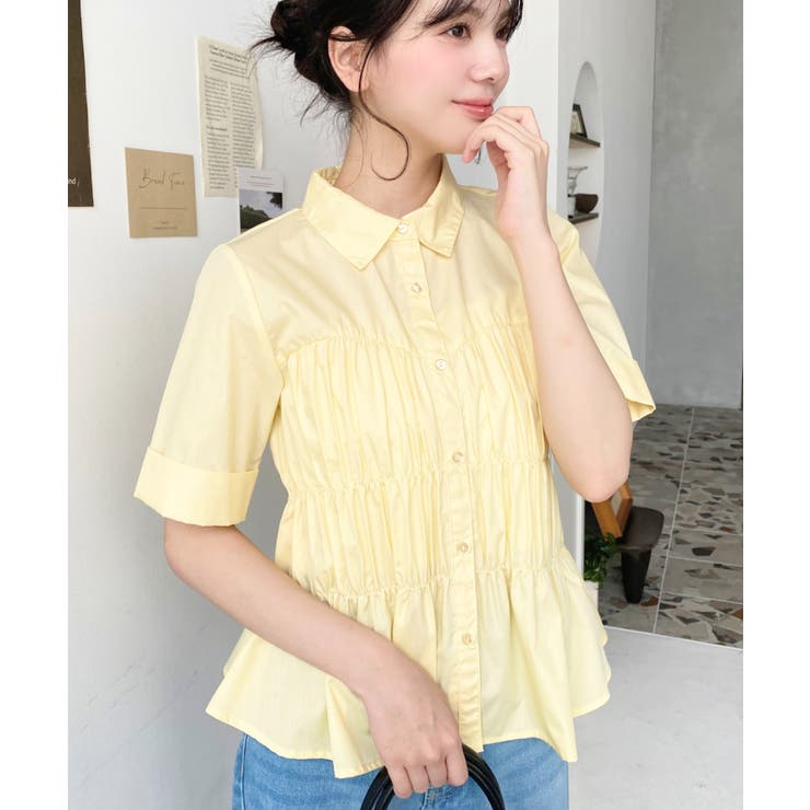 TCブロードシャーリングビスチェデザインブラウス | moment+ | 詳細画像25 