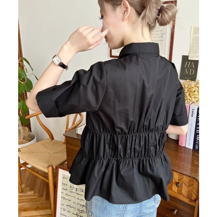 TCブロードシャーリングビスチェデザインブラウス | moment+ | 詳細画像3 