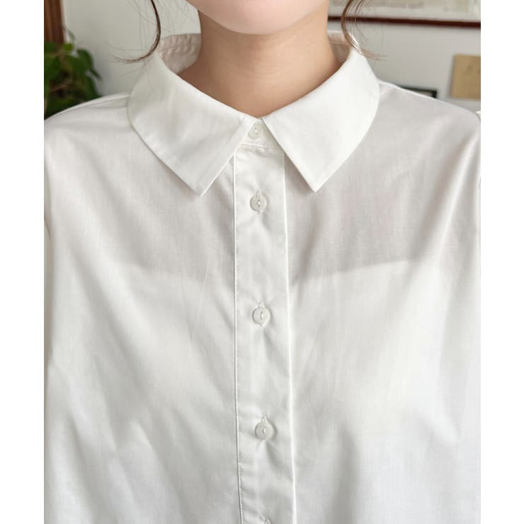 無地＆マルチストライプフリルビスチェセット半袖シャツブラウス | moment+ | 詳細画像12 