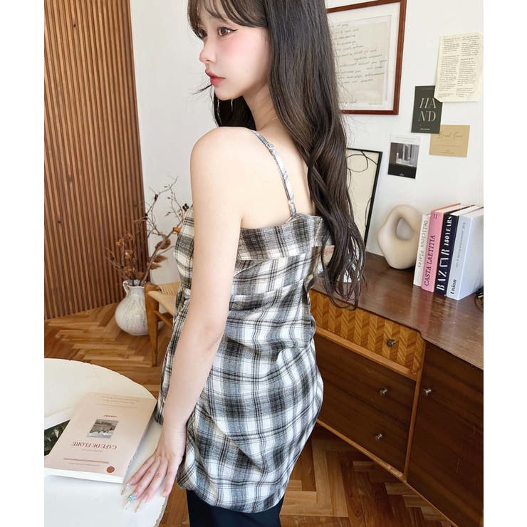 マルチウェイ長袖ルーズチェックシャツ | moment+ | 詳細画像21 